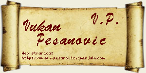 Vukan Pešanović vizit kartica